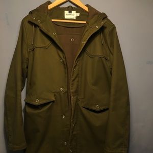Topman Khaki Fleece Lined Parka Medium